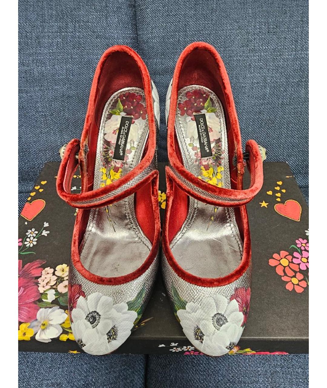 DOLCE&GABBANA Мульти кожаные туфли, фото 2
