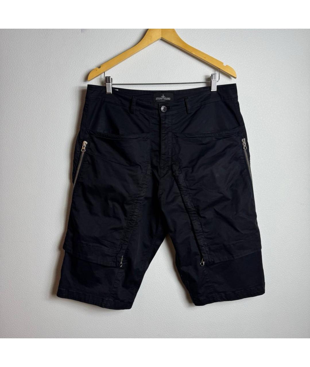 STONE ISLAND Черные шорты, фото 2
