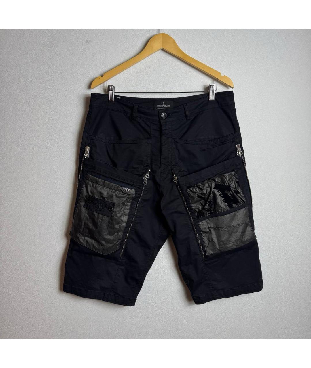 STONE ISLAND Черные шорты, фото 8