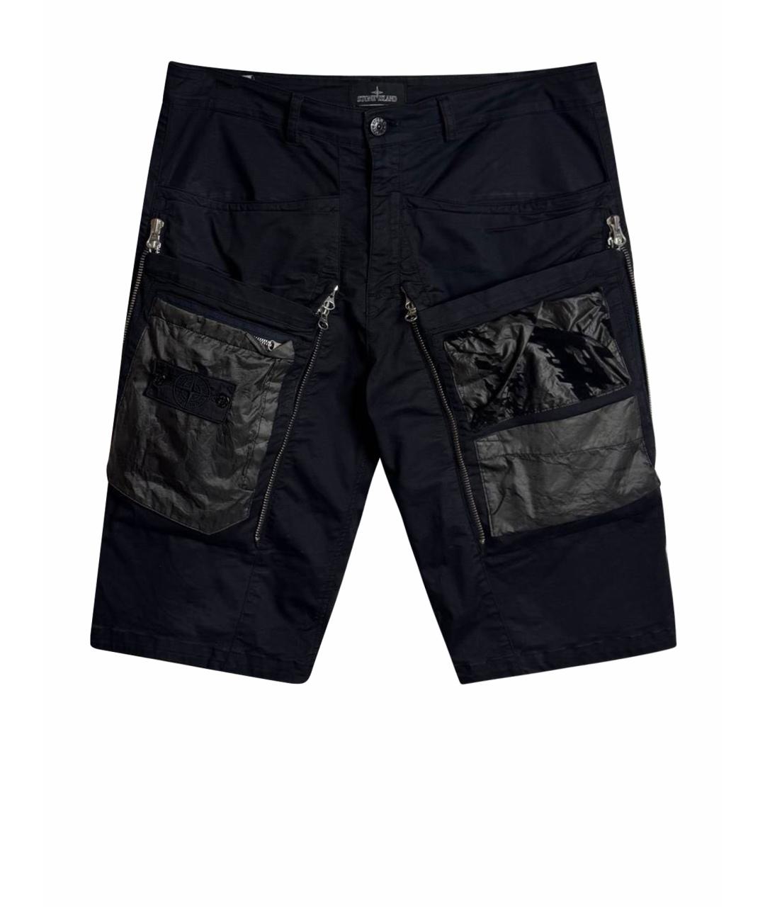 STONE ISLAND Черные шорты, фото 1