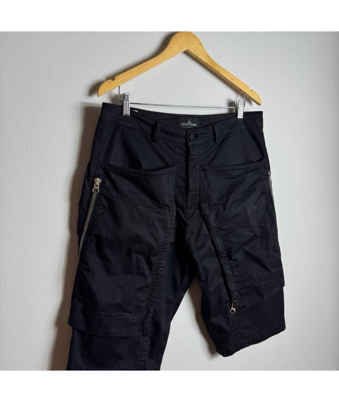 STONE ISLAND Черные шорты, фото 7