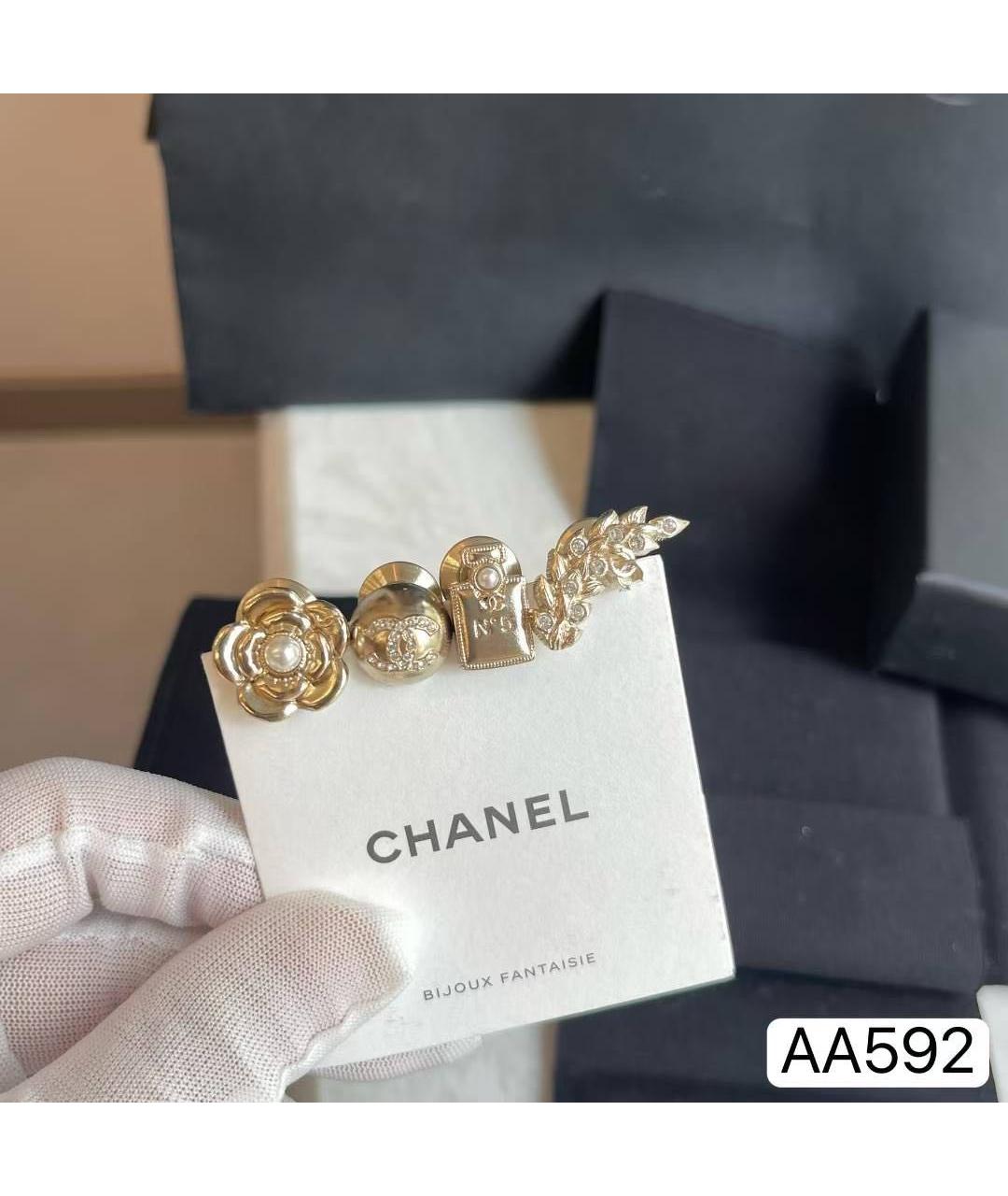 CHANEL Золотая булавка / брошь, фото 6