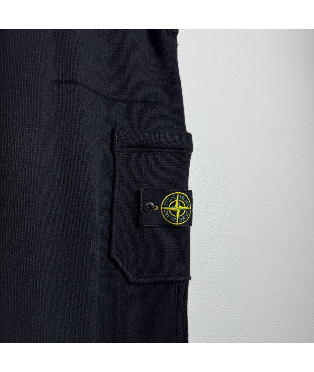 STONE ISLAND Черные повседневные брюки, фото 3