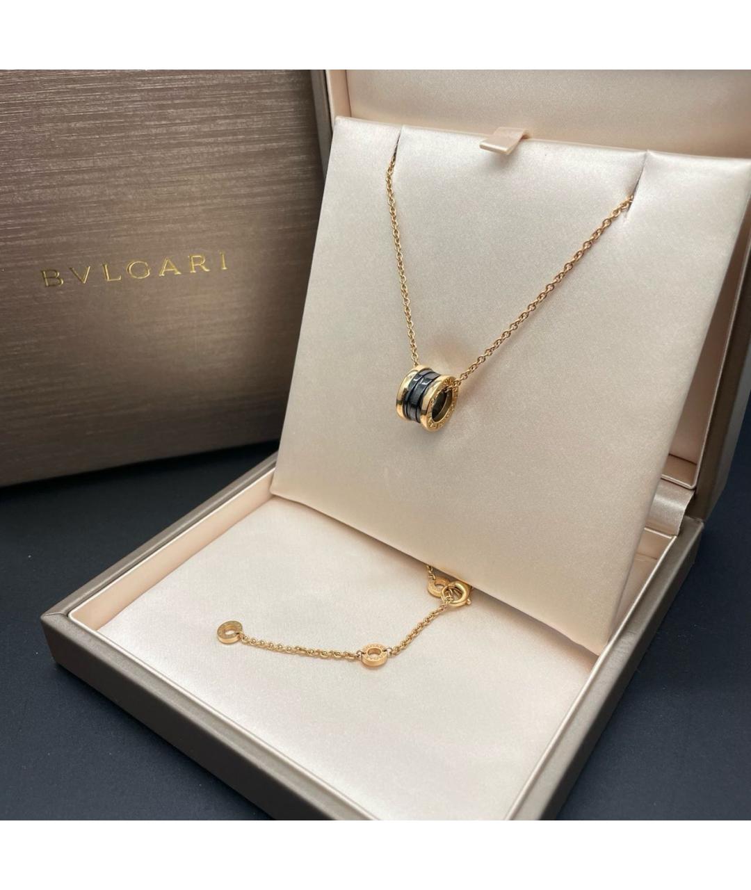 BVLGARI Черное колье из розового золота, фото 3