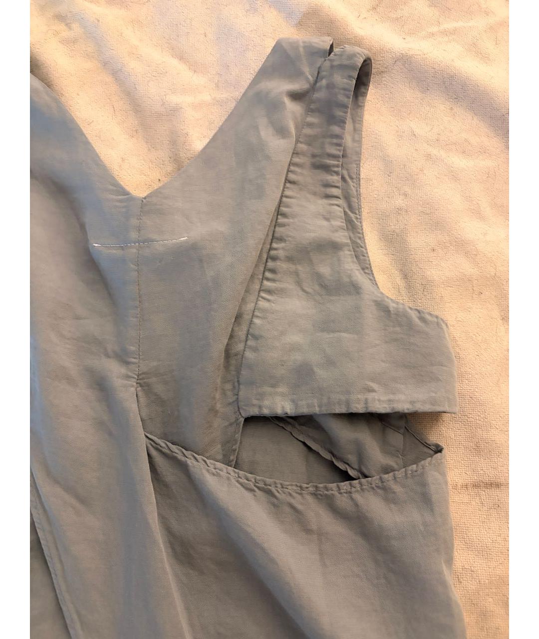 MAISON MARGIELA Голубое хлопковое повседневное платье, фото 4