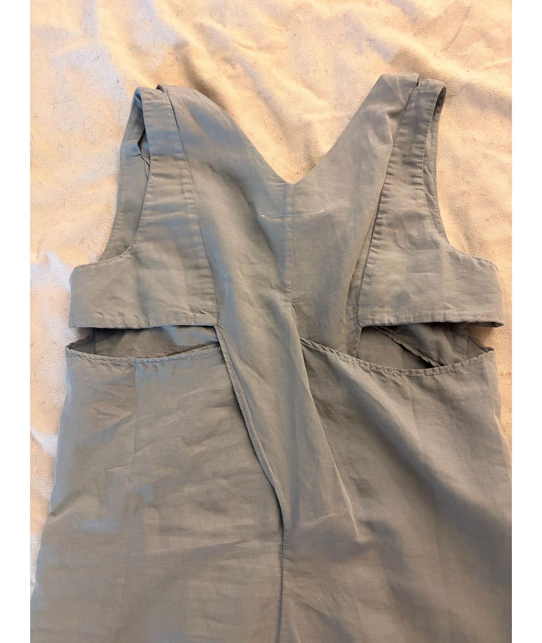 MAISON MARGIELA Голубое хлопковое повседневное платье, фото 3