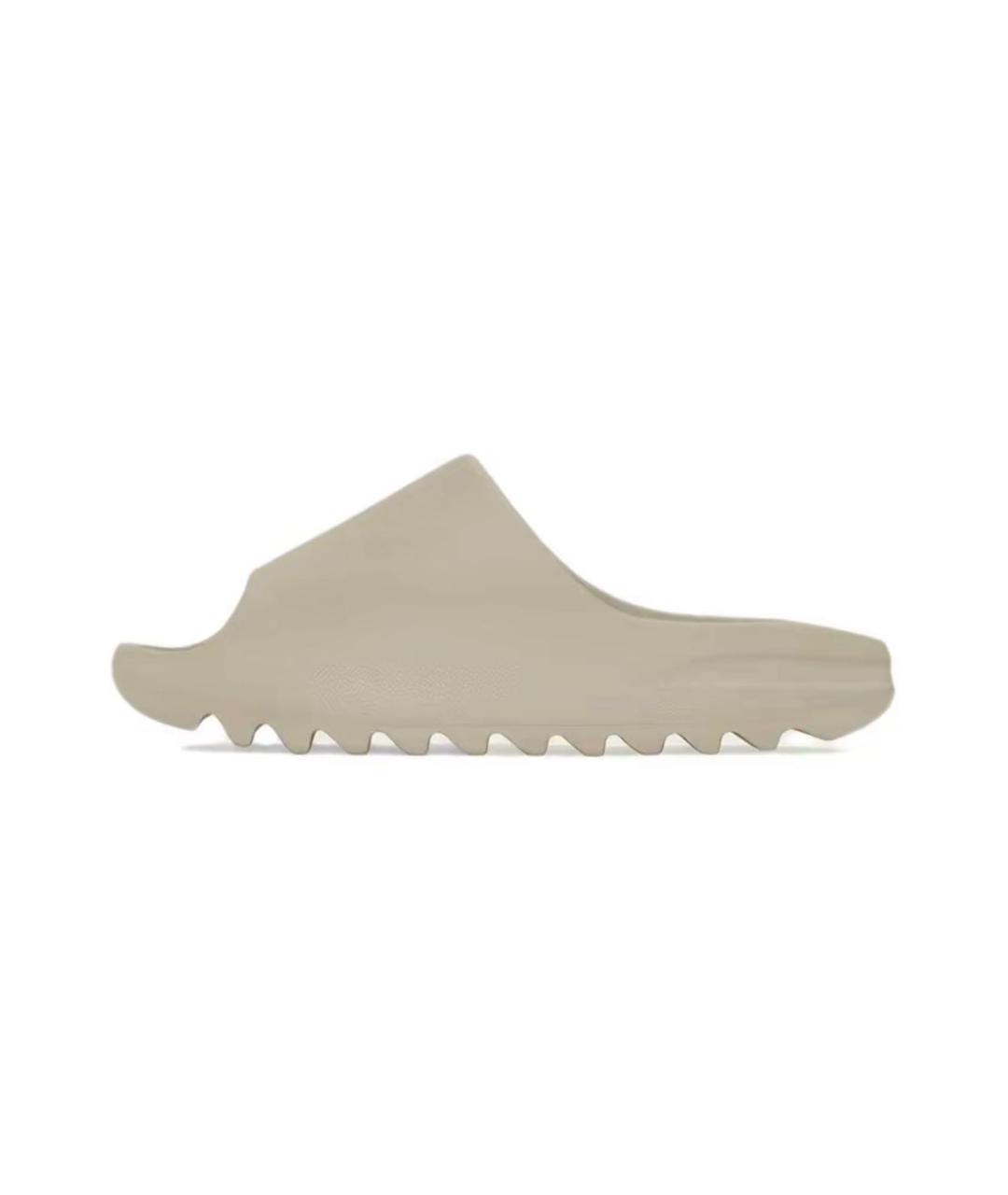ADIDAS YEEZY Бежевые резиновые шлепанцы, фото 3