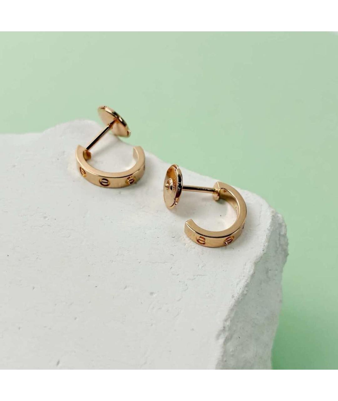CARTIER Золотые серьги из розового золота, фото 3