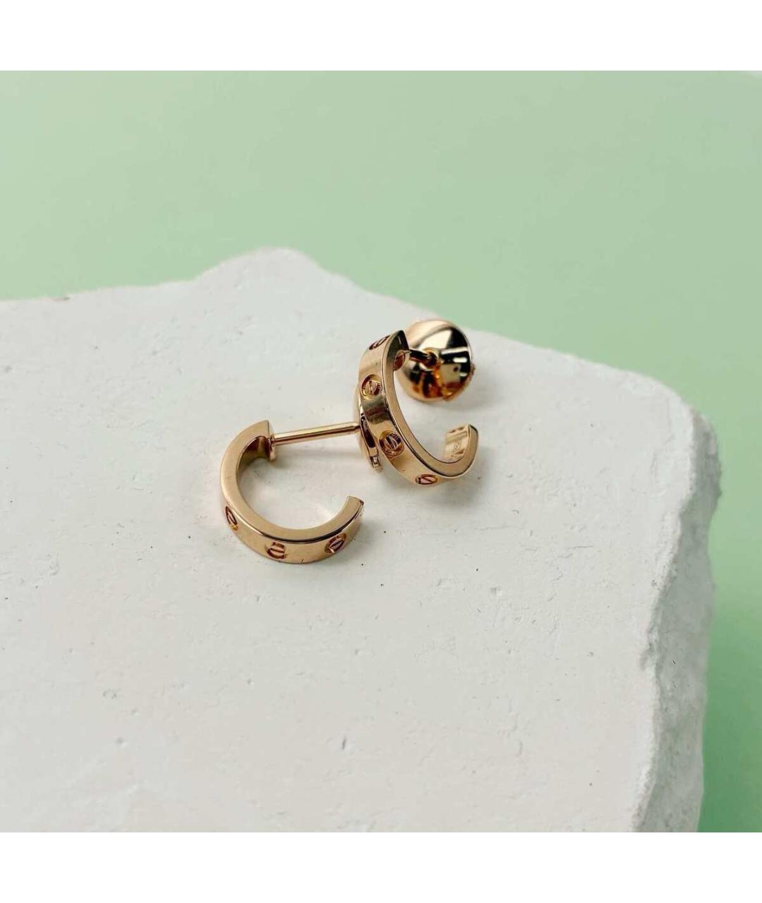 CARTIER Золотые серьги из розового золота, фото 4