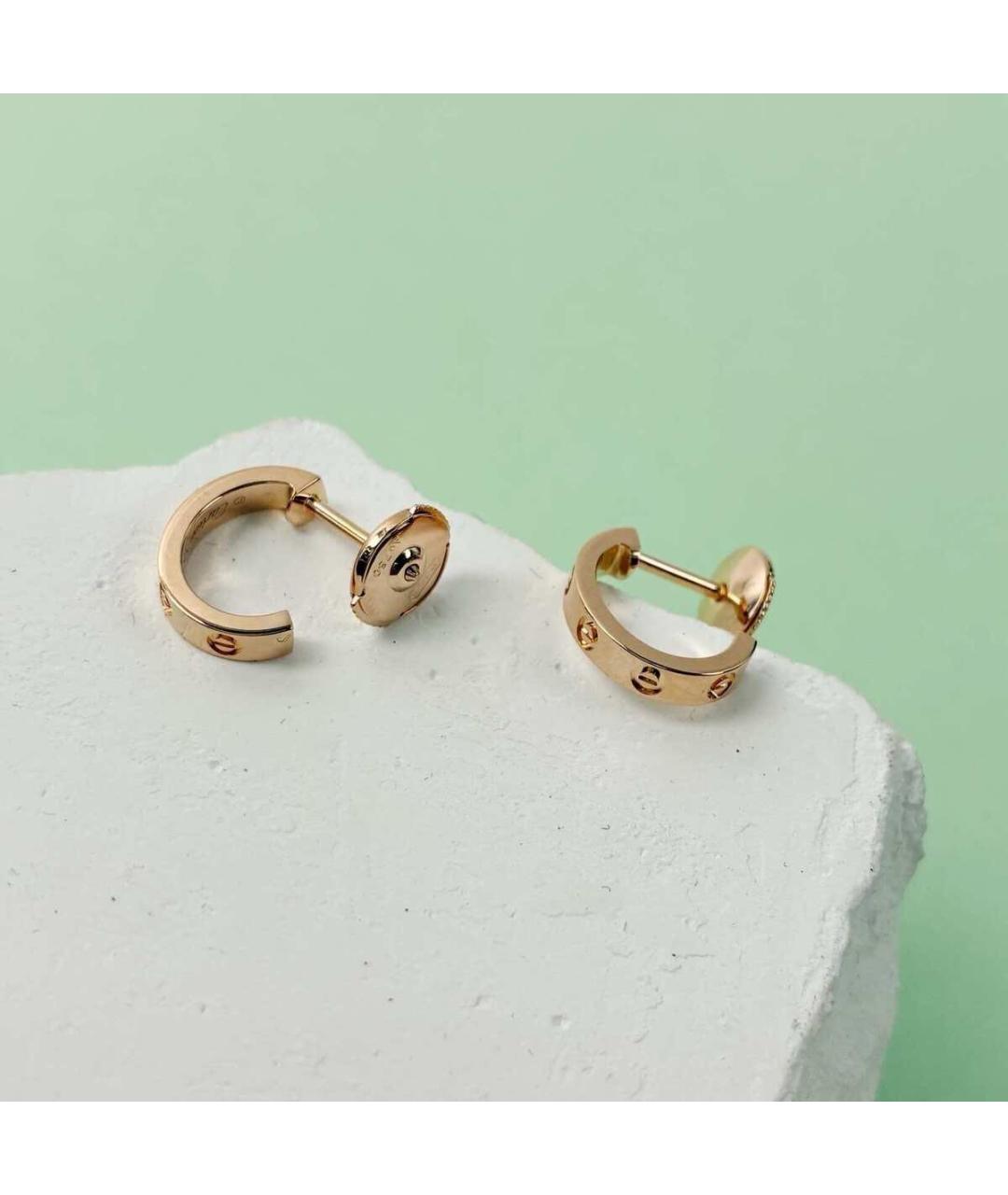 CARTIER Золотые серьги из розового золота, фото 2