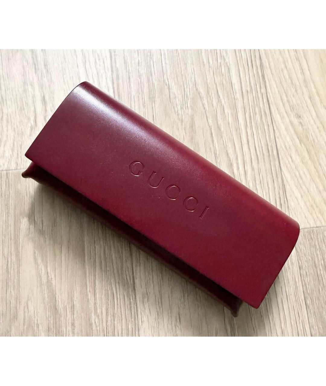 GUCCI Золотые металлические солнцезащитные очки, фото 3