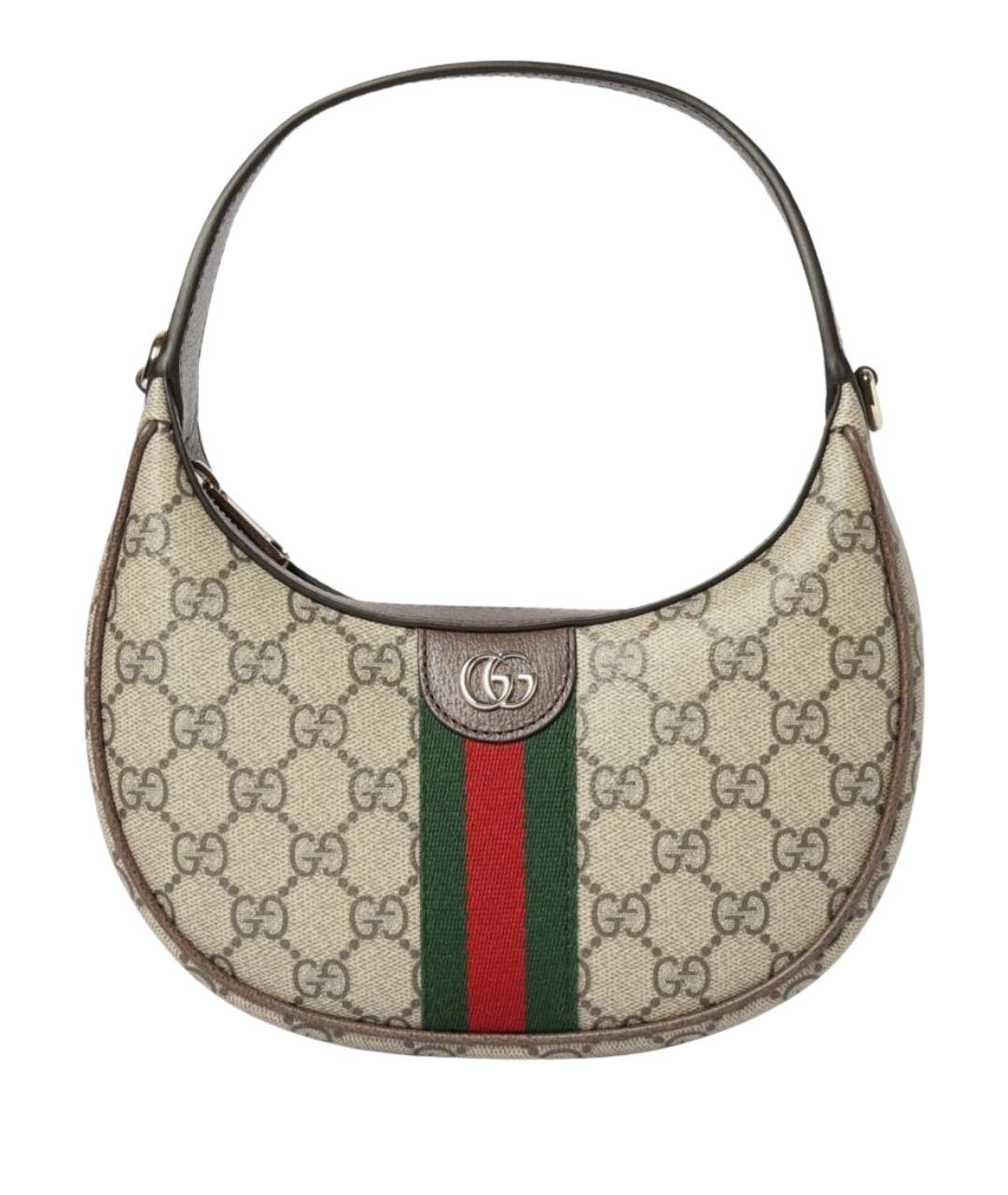 GUCCI Бежевая канва сумка с короткими ручками, фото 1