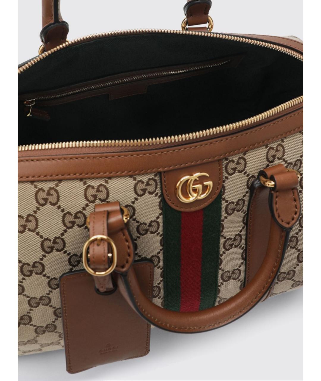 GUCCI Бежевая канва сумка тоут, фото 4