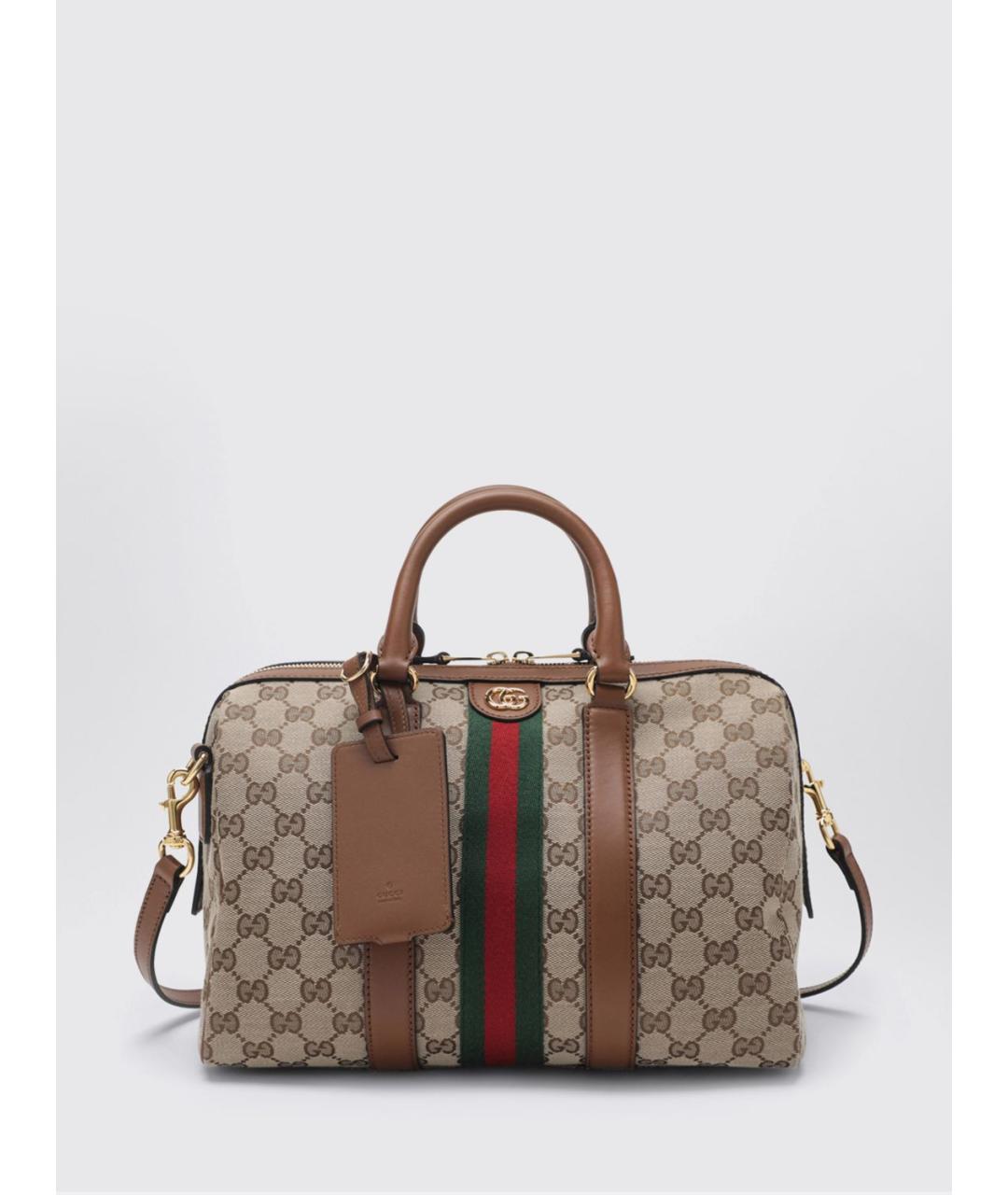 GUCCI Бежевая канва сумка тоут, фото 5