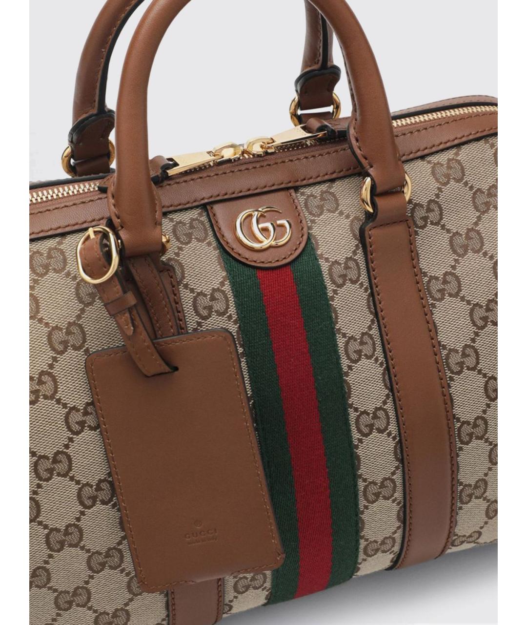 GUCCI Бежевая канва сумка тоут, фото 3