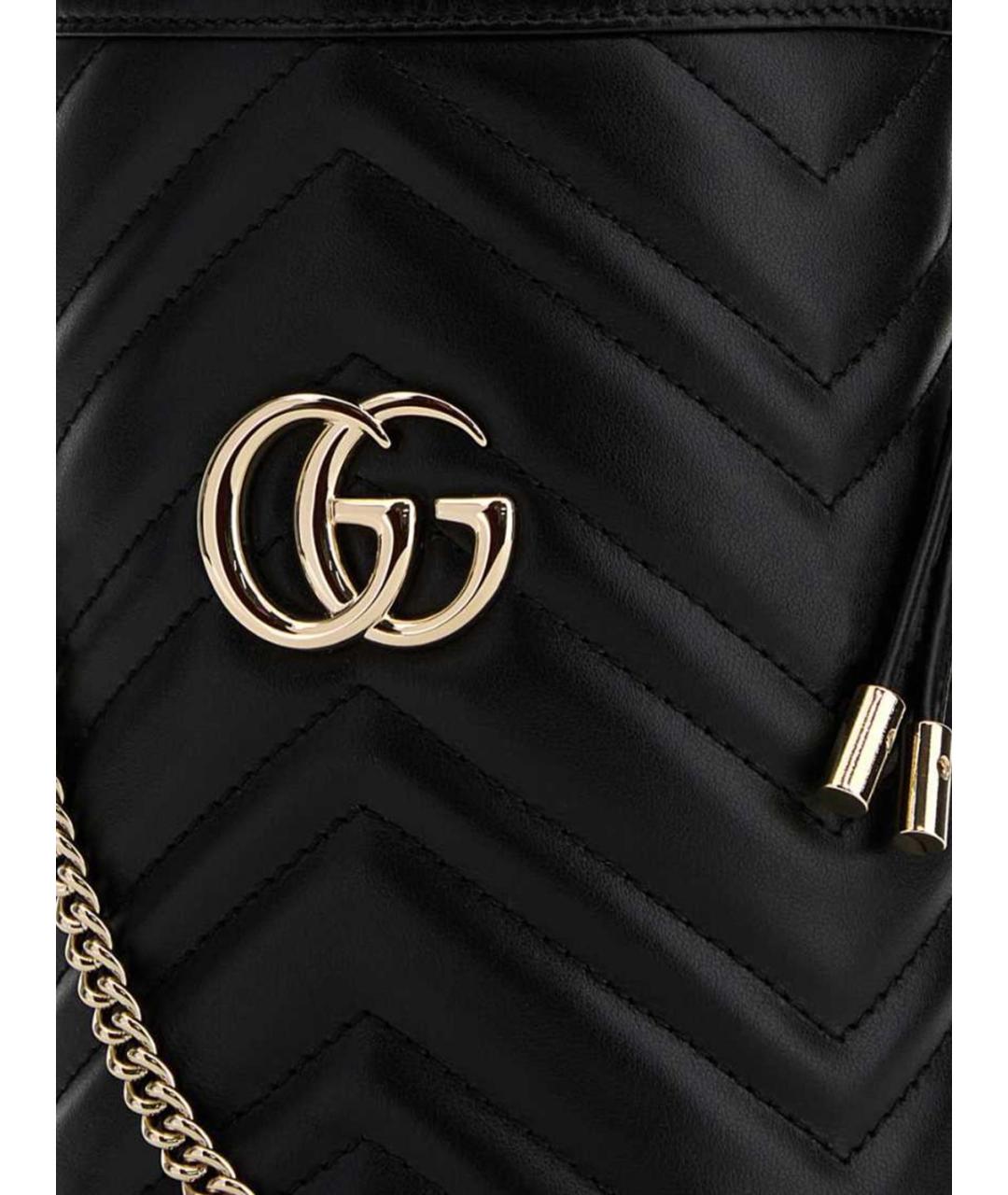 GUCCI Черная кожаная сумка через плечо, фото 3
