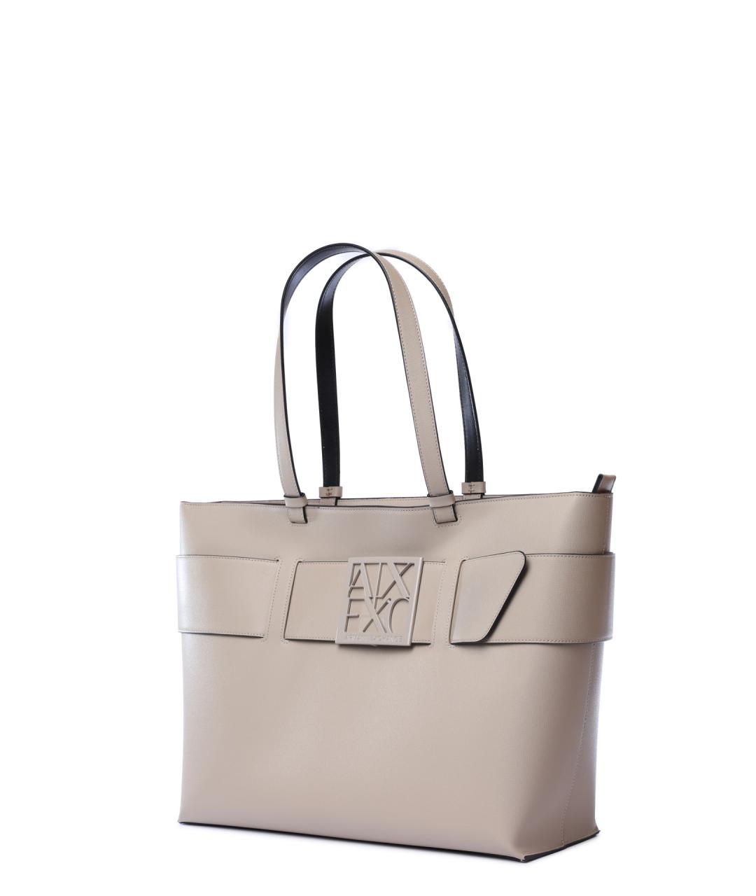 ARMANI EXCHANGE Бежевая сумка тоут, фото 2