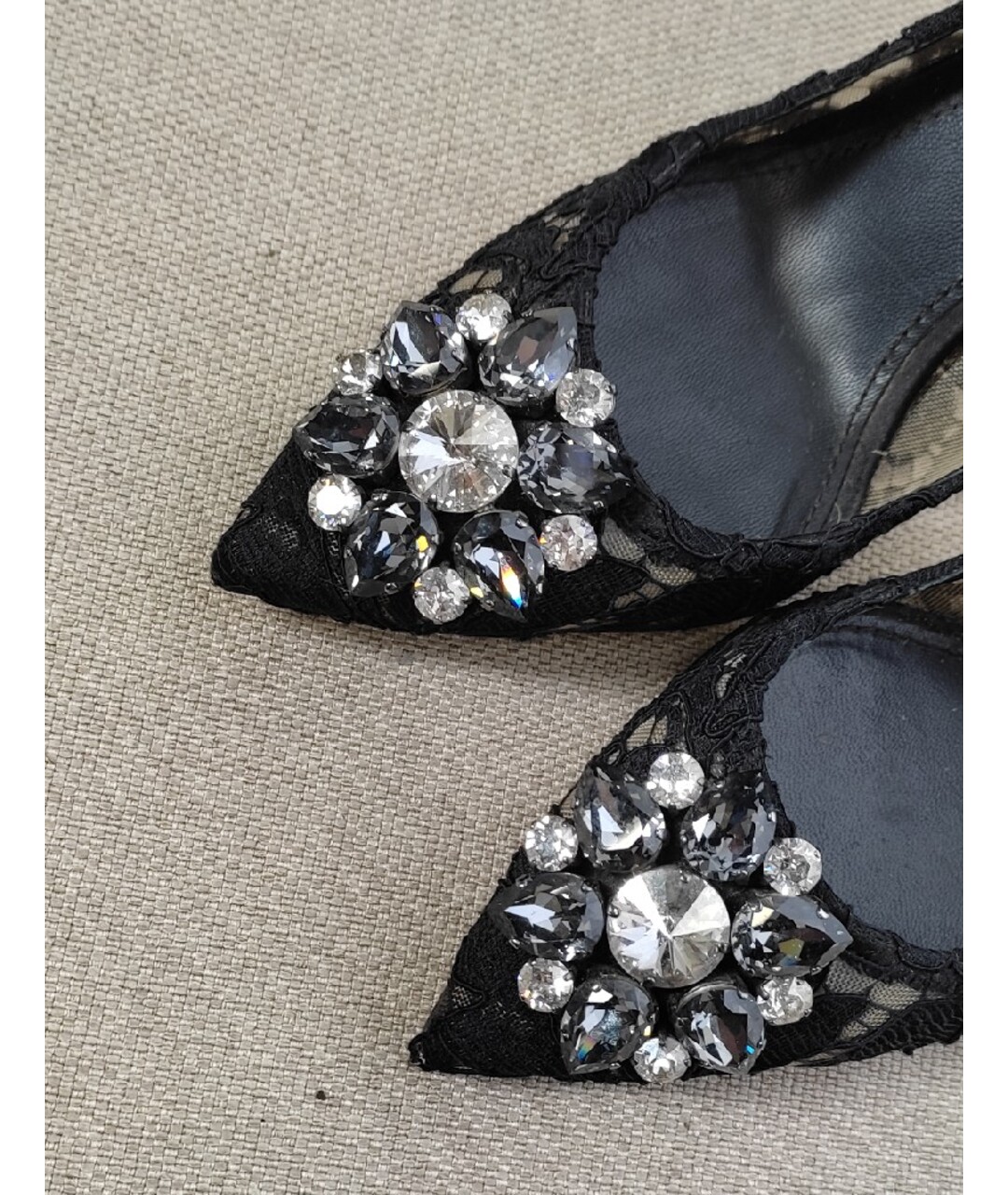 DOLCE&GABBANA Черные текстильные туфли, фото 5