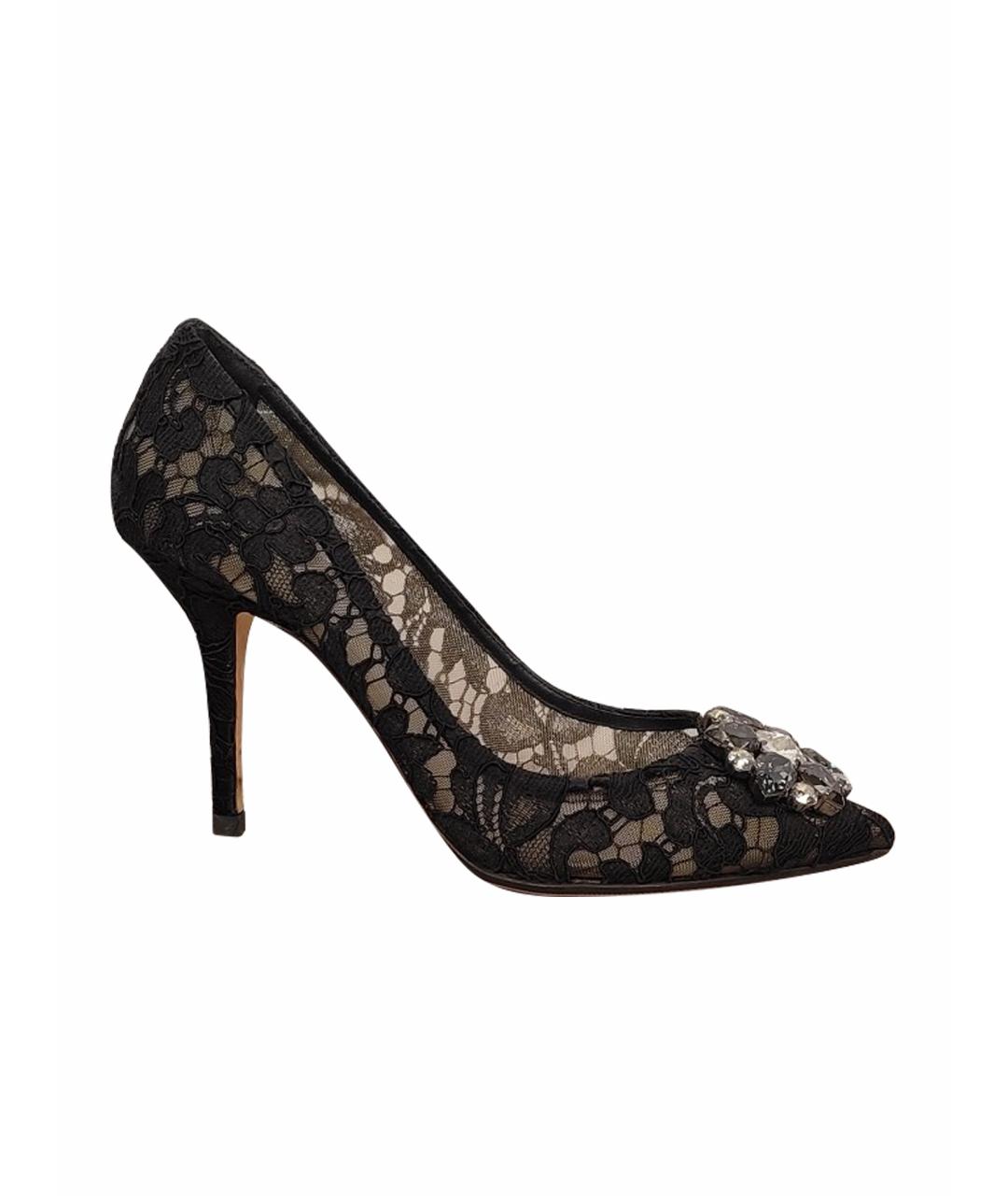 DOLCE&GABBANA Черные текстильные туфли, фото 1