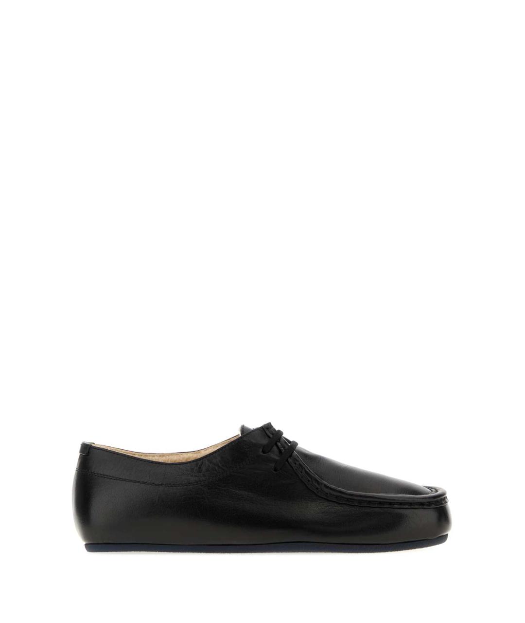JIL SANDER Черные кожаные лоферы, фото 1