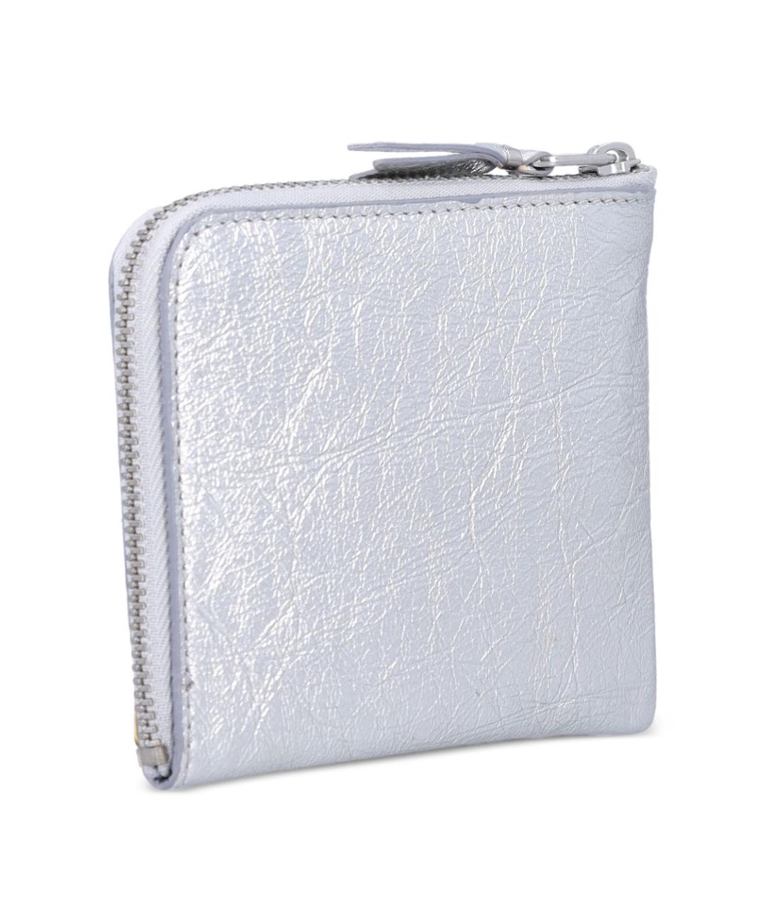 COMME DES GARÇONS WALLET Серебряный кожаный кошелек, фото 2