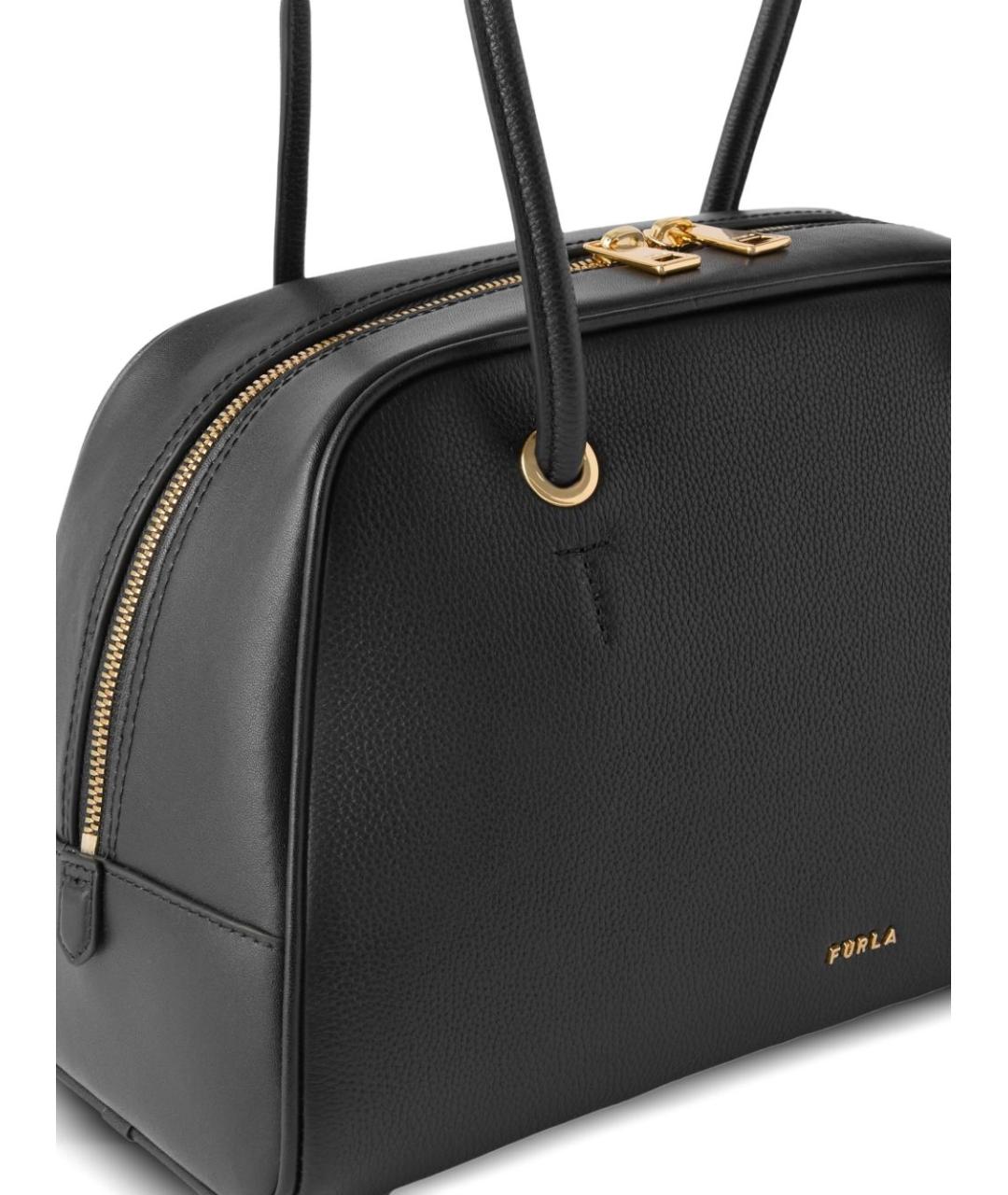 FURLA Черная кожаная сумка через плечо, фото 3