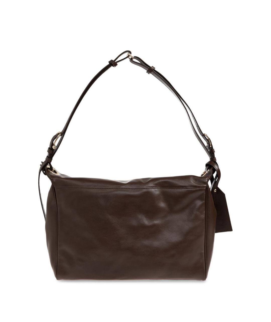 FURLA Коричневая кожаная сумка через плечо, фото 5