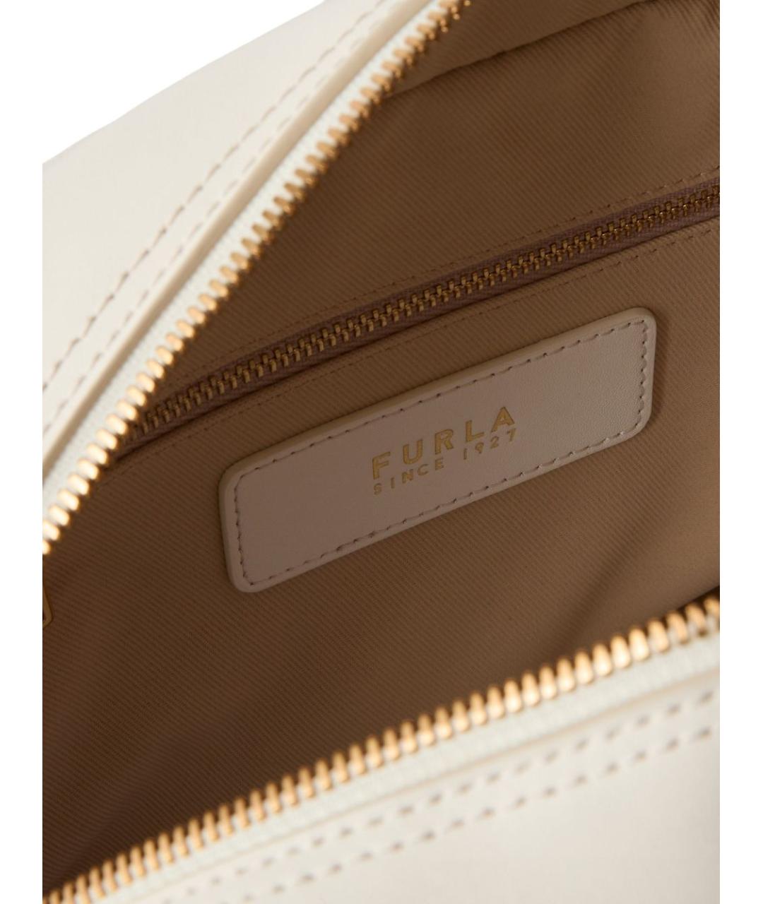 FURLA Белая кожаная сумка тоут, фото 2