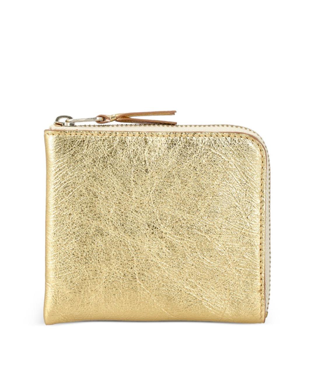 COMME DES GARÇONS WALLET Золотой кожаный кошелек, фото 1