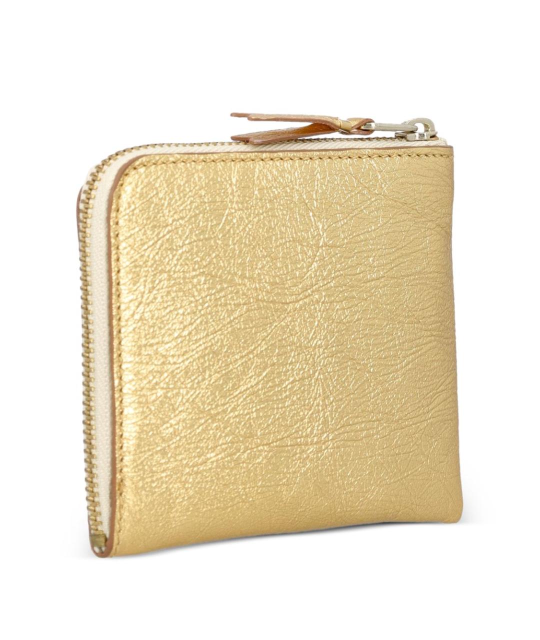 COMME DES GARÇONS WALLET Золотой кожаный кошелек, фото 2