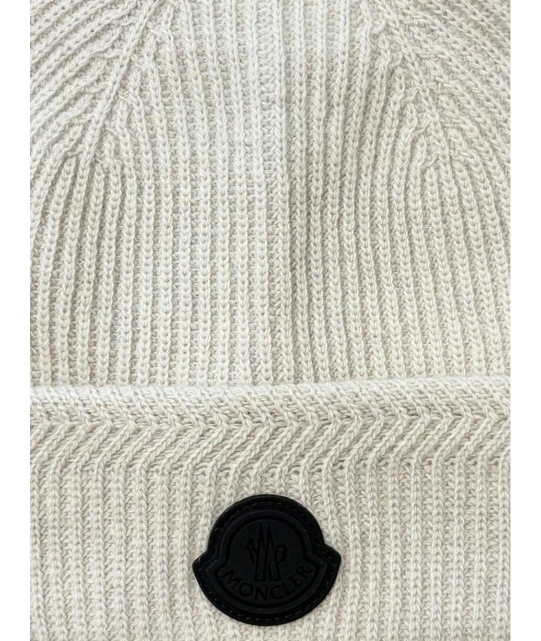 MONCLER Бежевая кашемировая шапка, фото 2