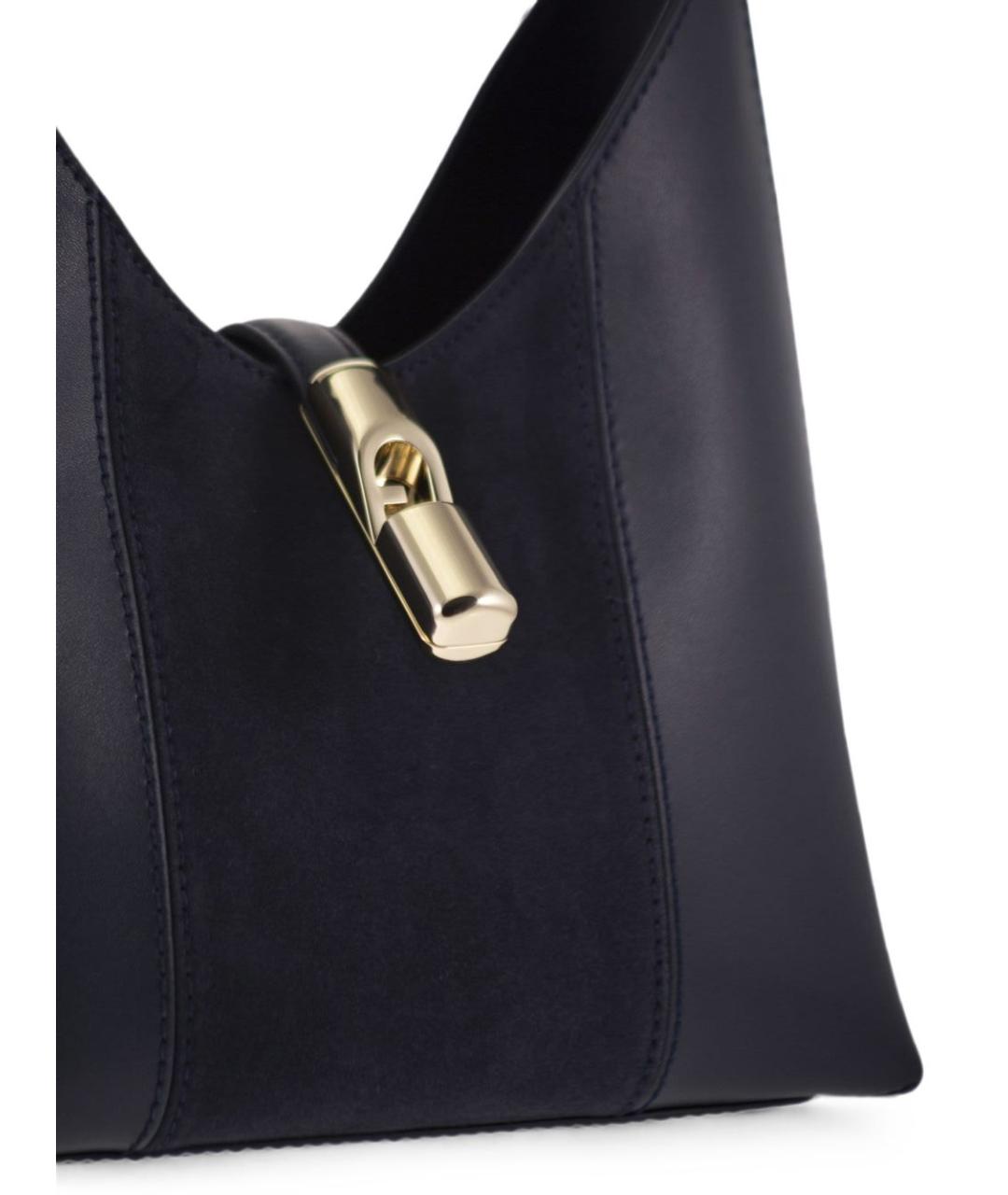 FURLA Черная кожаная сумка тоут, фото 4