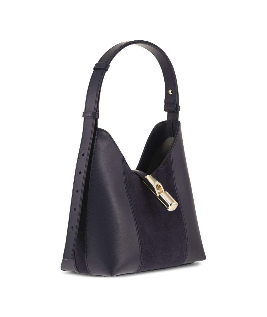 FURLA Черная кожаная сумка тоут, фото 5