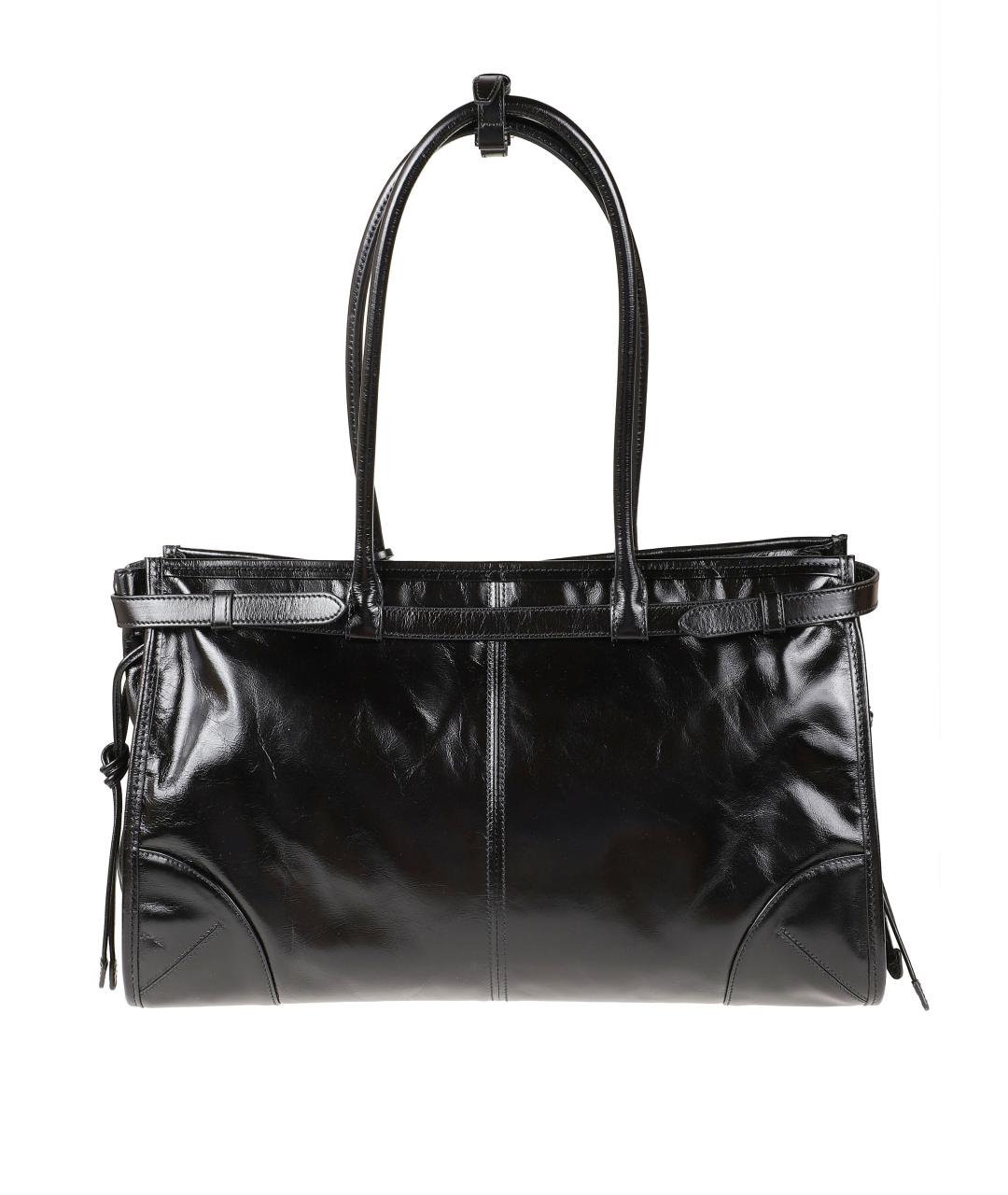 PRADA Черная кожаная сумка тоут, фото 2