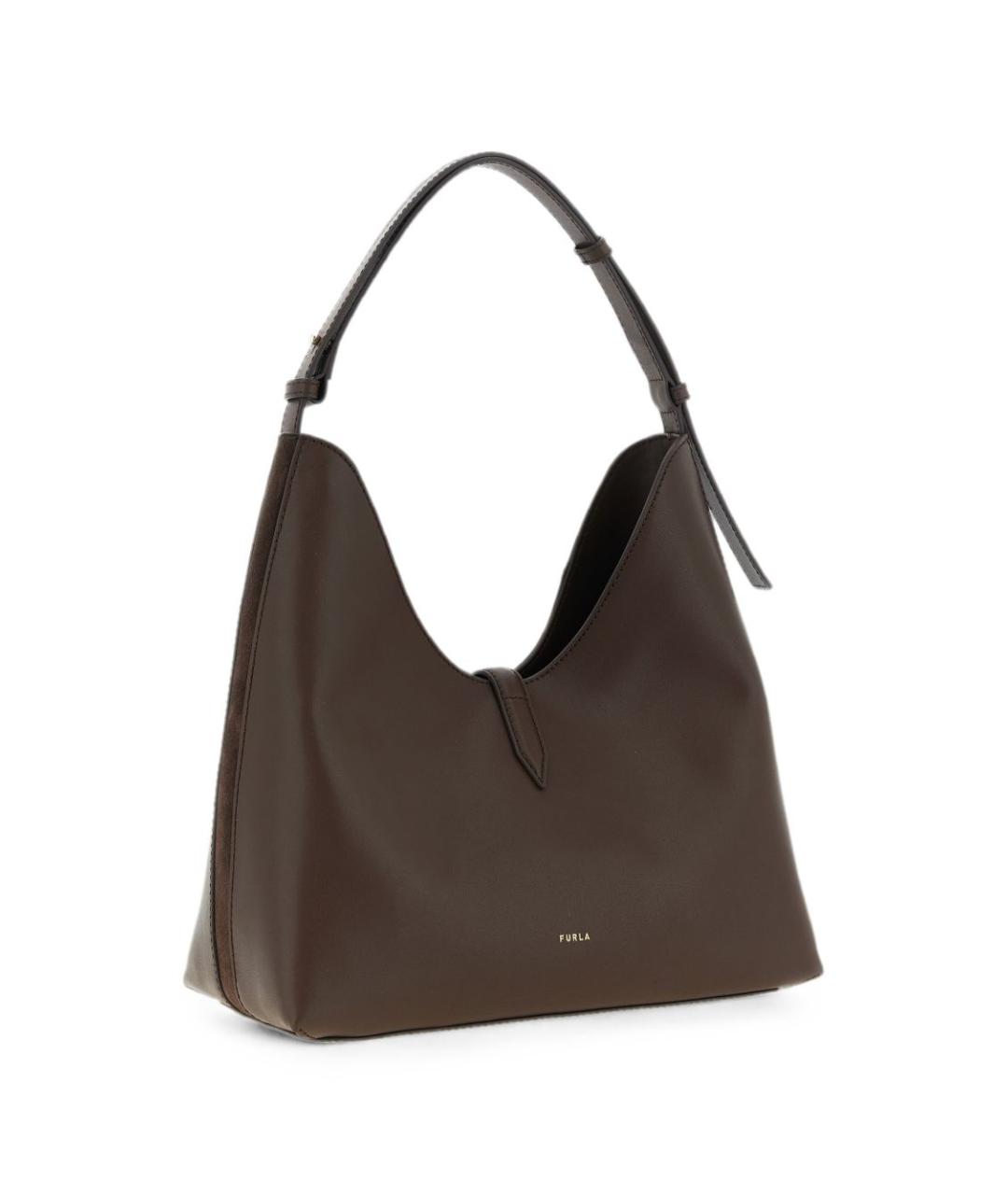 FURLA Коричневая кожаная сумка тоут, фото 3