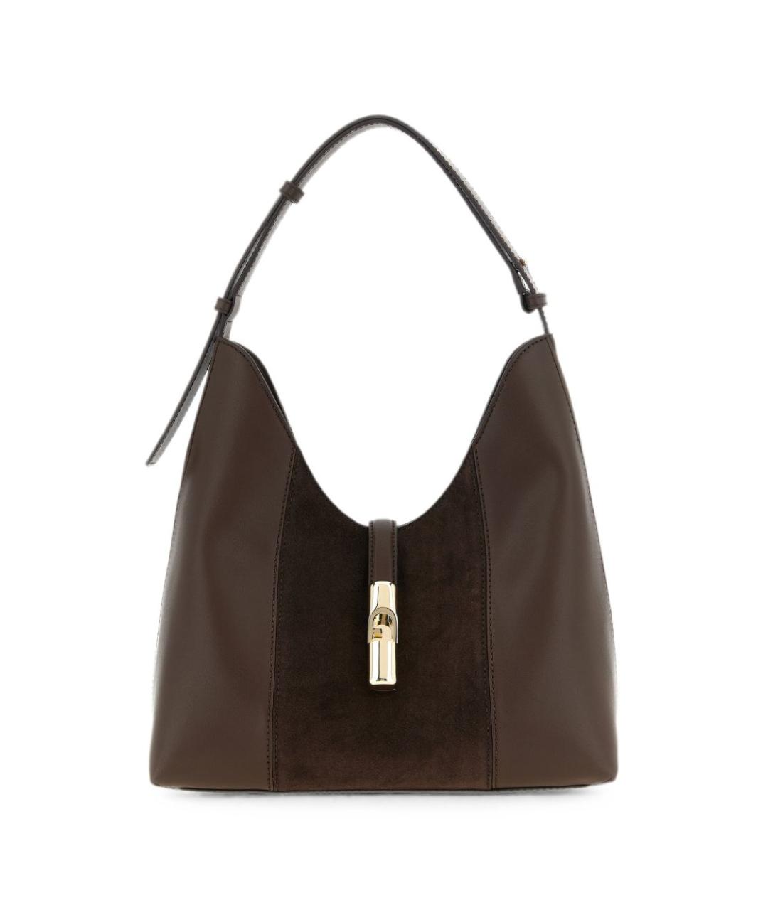 FURLA Коричневая кожаная сумка тоут, фото 1