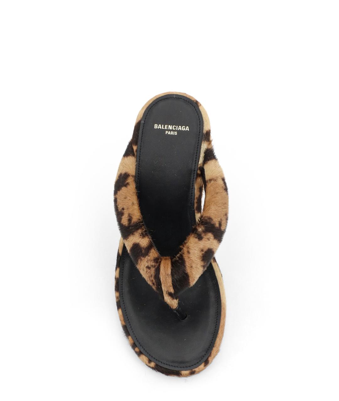 BALENCIAGA Мульти кожаные босоножки, фото 4