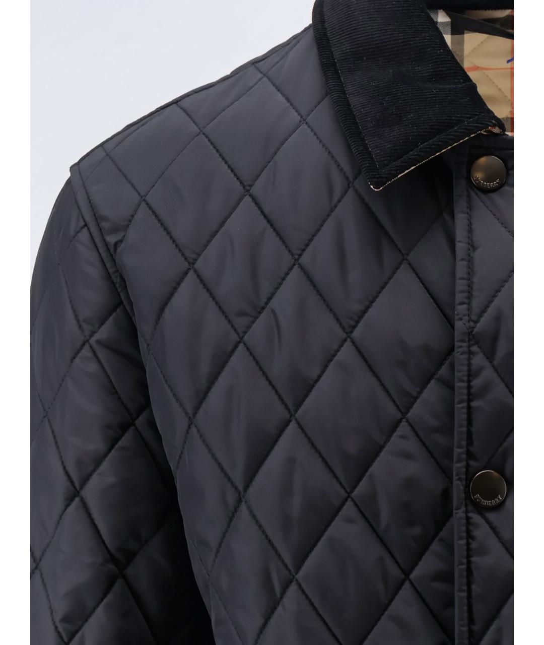 BURBERRY Черная полиамидовая куртка, фото 3