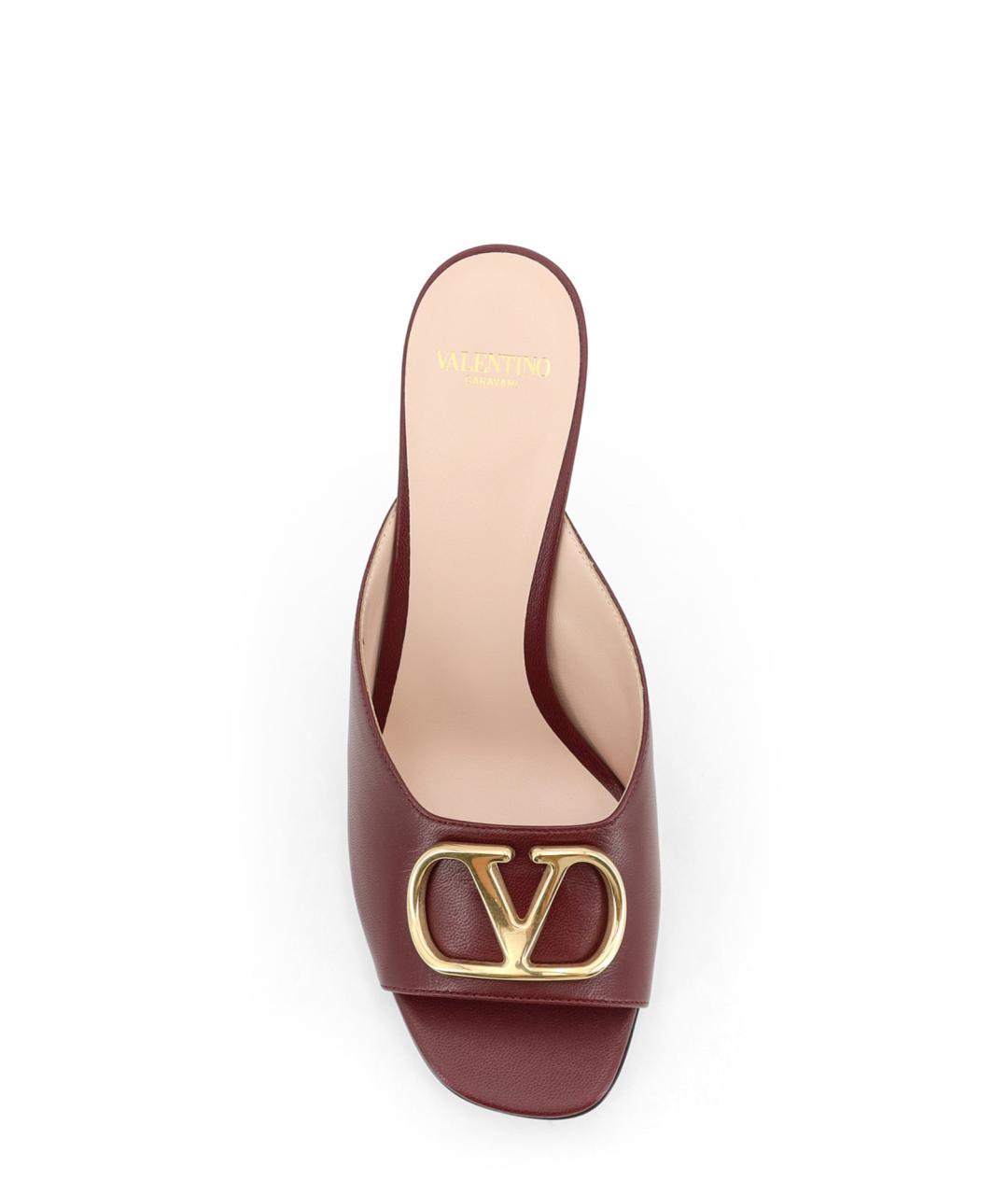 VALENTINO Красные кожаные мюли, фото 4