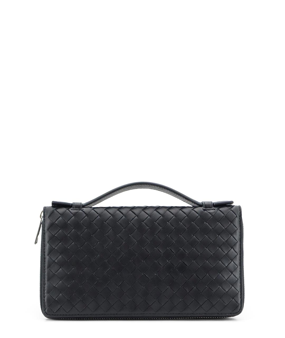 BOTTEGA VENETA Черный кожаный кошелек, фото 2