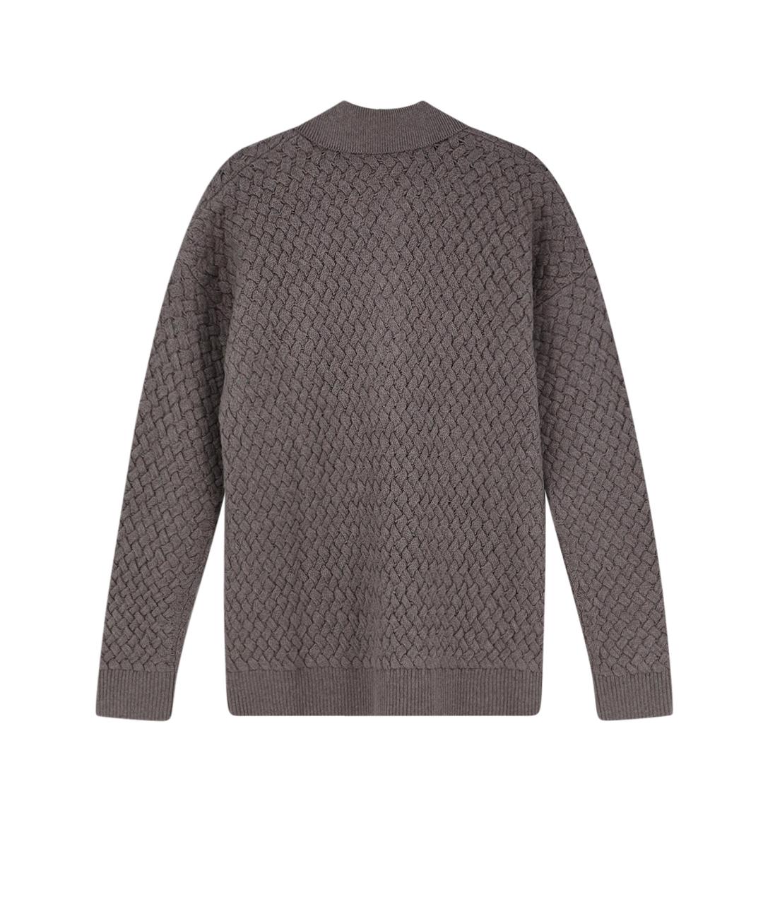 BOTTEGA VENETA Серый шерстяной джемпер / свитер, фото 2