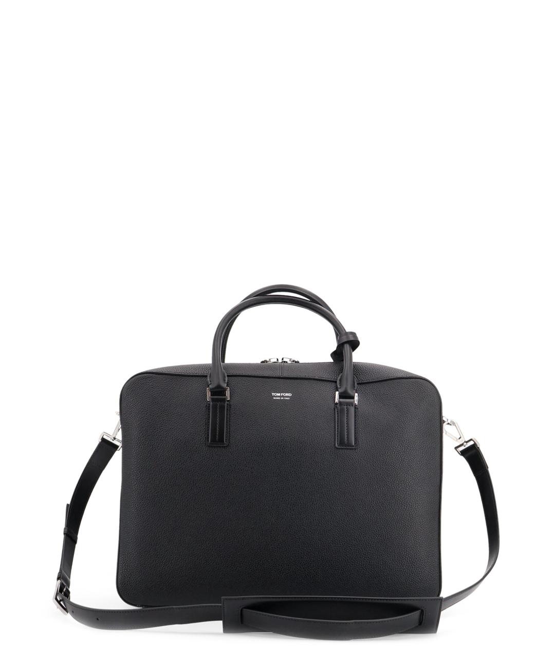 TOM FORD Черный кожаный портфель, фото 2