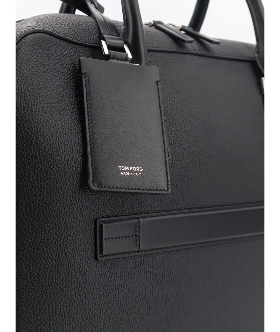 TOM FORD Черный кожаный портфель, фото 5