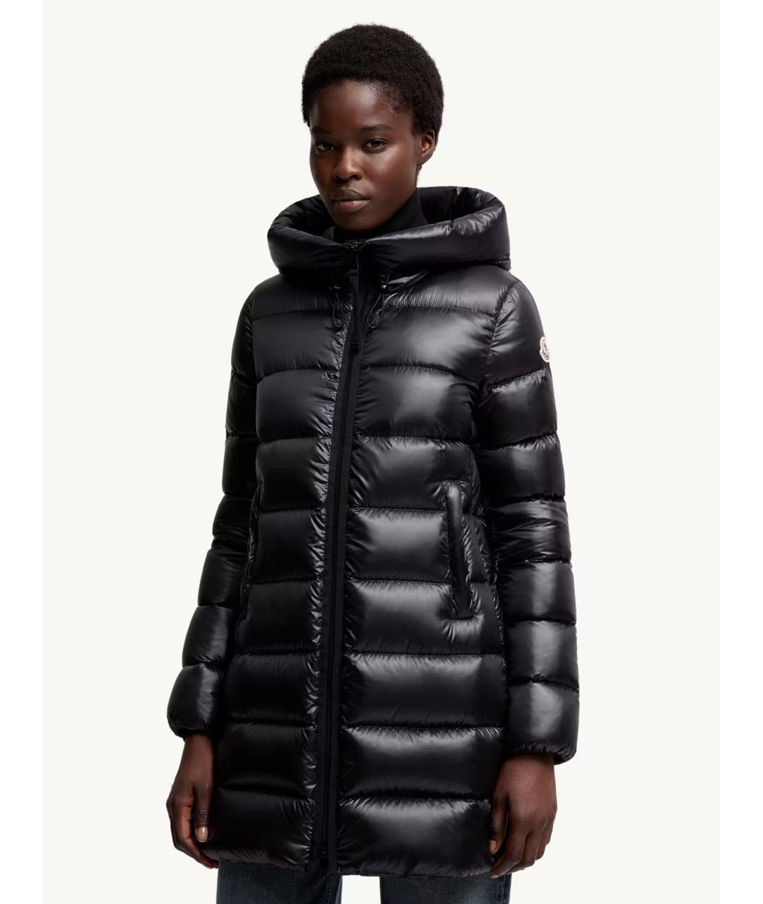 MONCLER Черный полиамидовый пуховик, фото 3