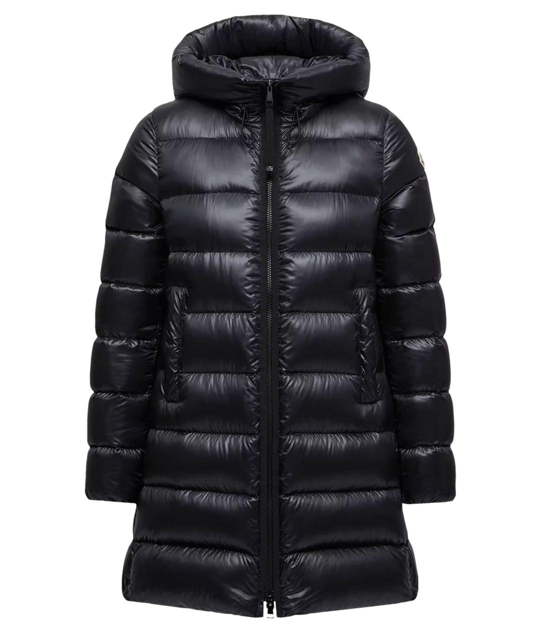 MONCLER Черный полиамидовый пуховик, фото 1