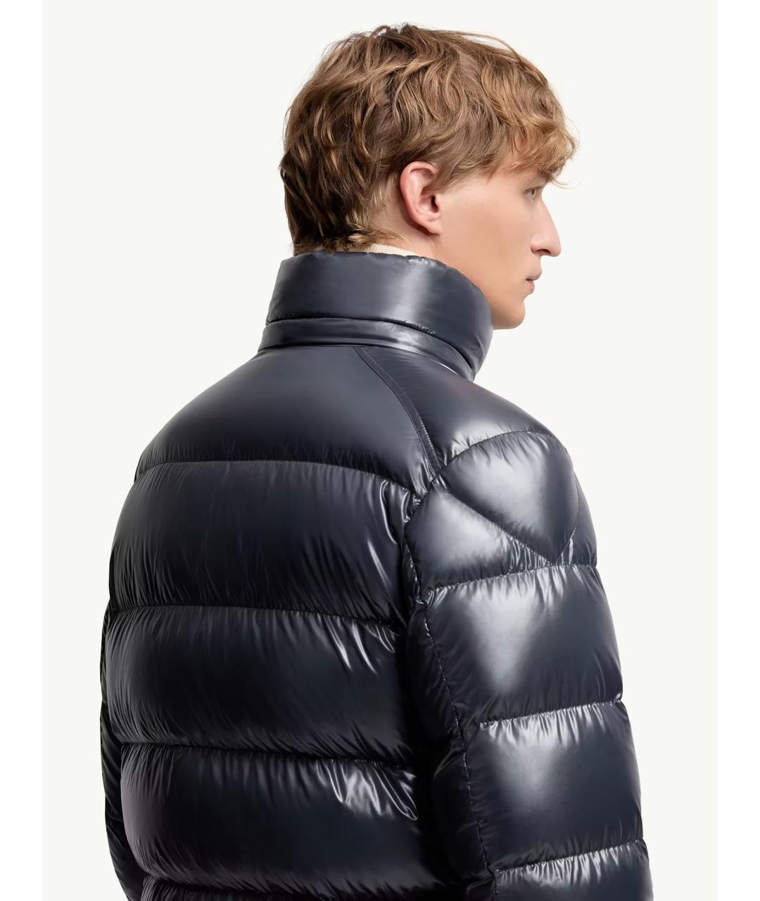MONCLER Синий полиамидовый пуховик, фото 4