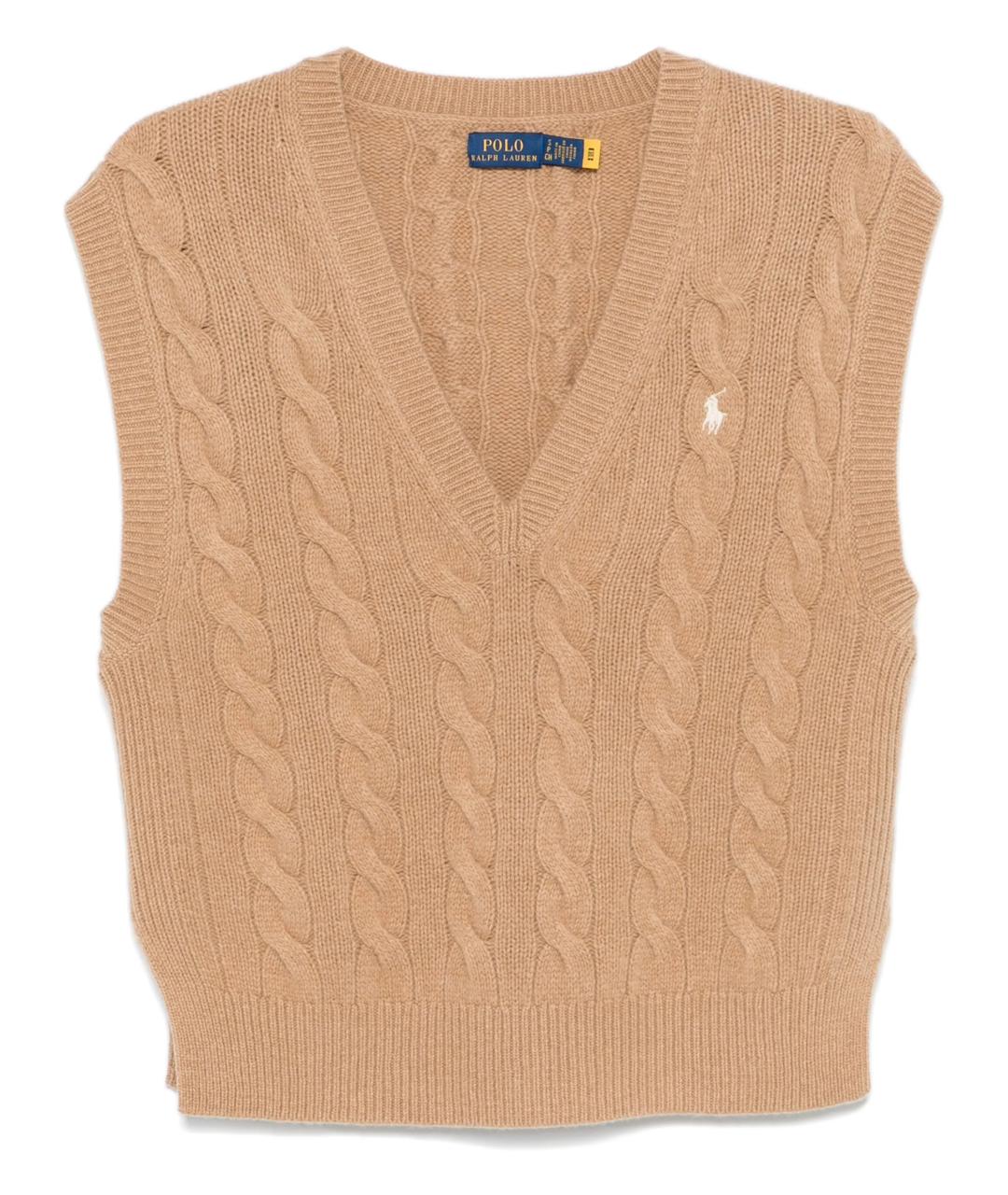 POLO RALPH LAUREN Бежевая шерстяная жилетка, фото 1