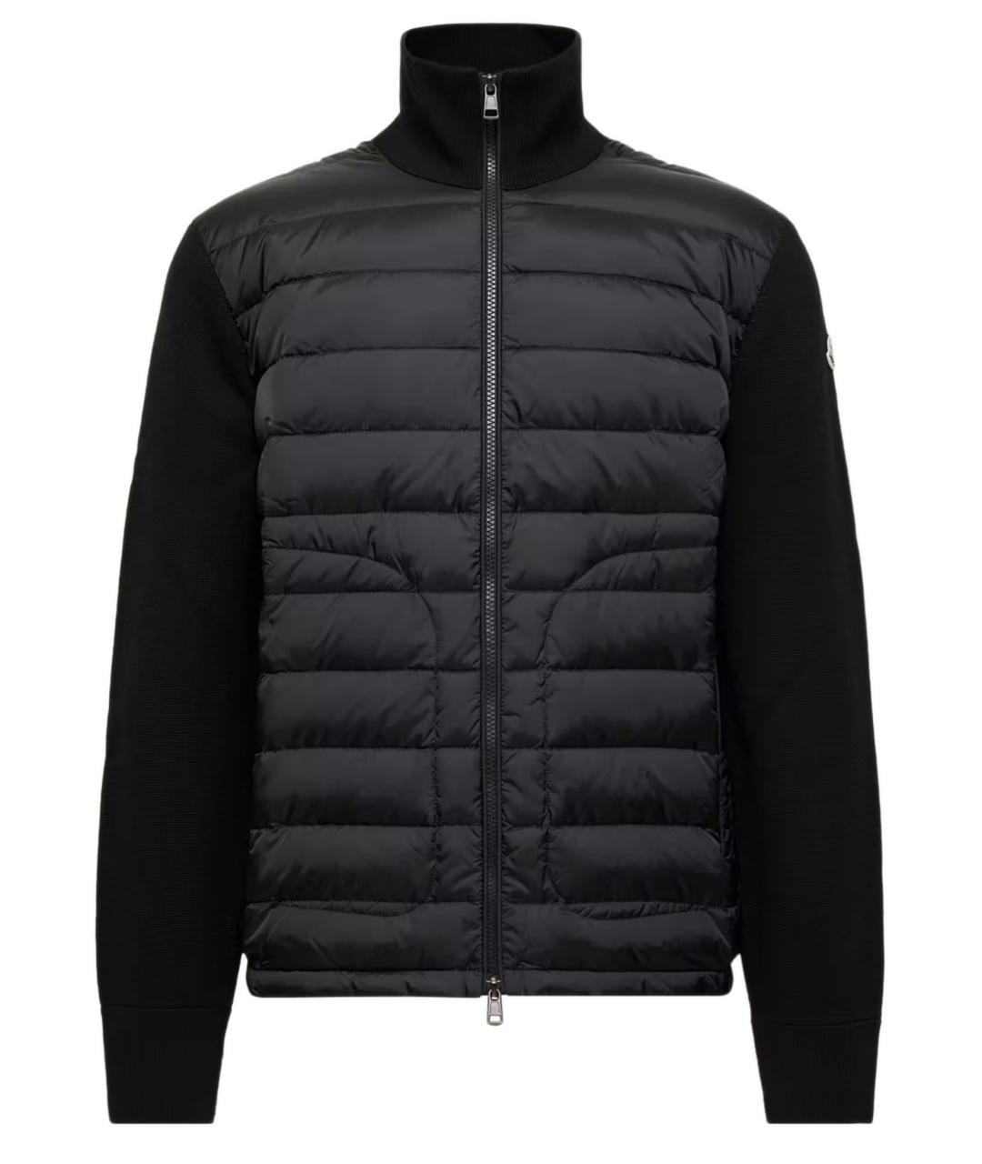 MONCLER Черный полиамидовый кардиган, фото 1