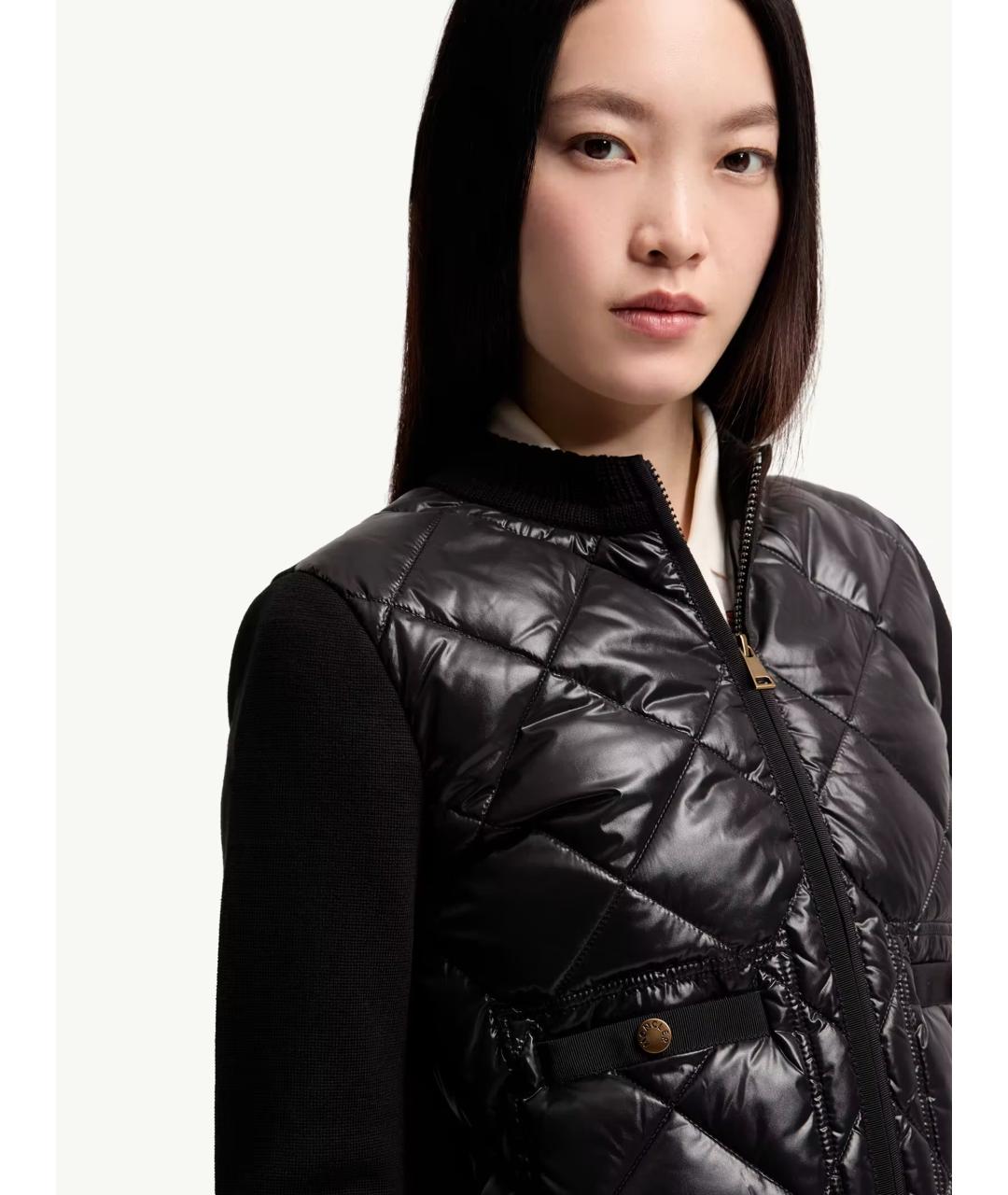 MONCLER Черный хлопковый кардиган, фото 6