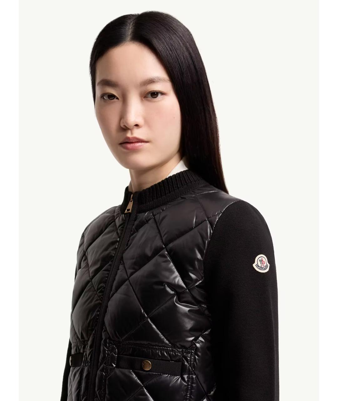 MONCLER Черный хлопковый кардиган, фото 3